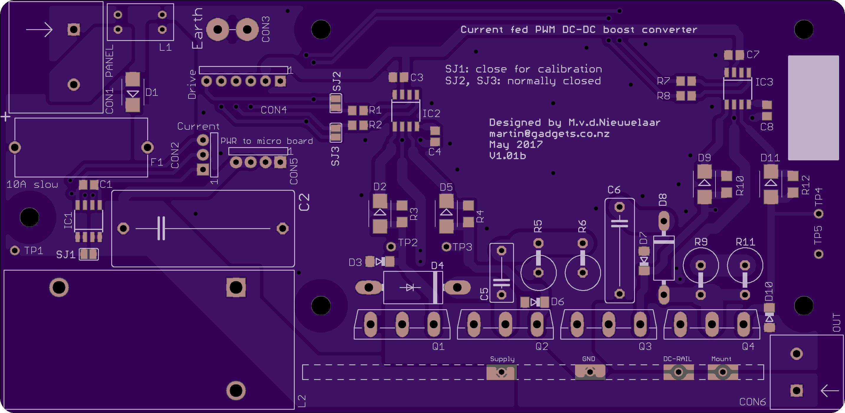 Boost converter PCB