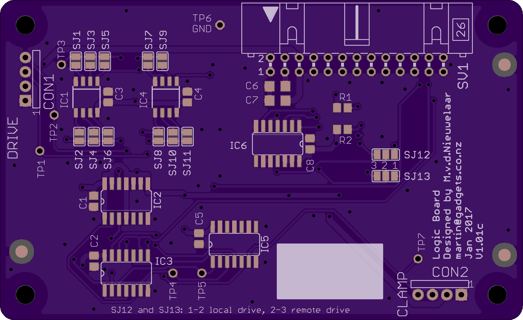 PCB for boost converter logic